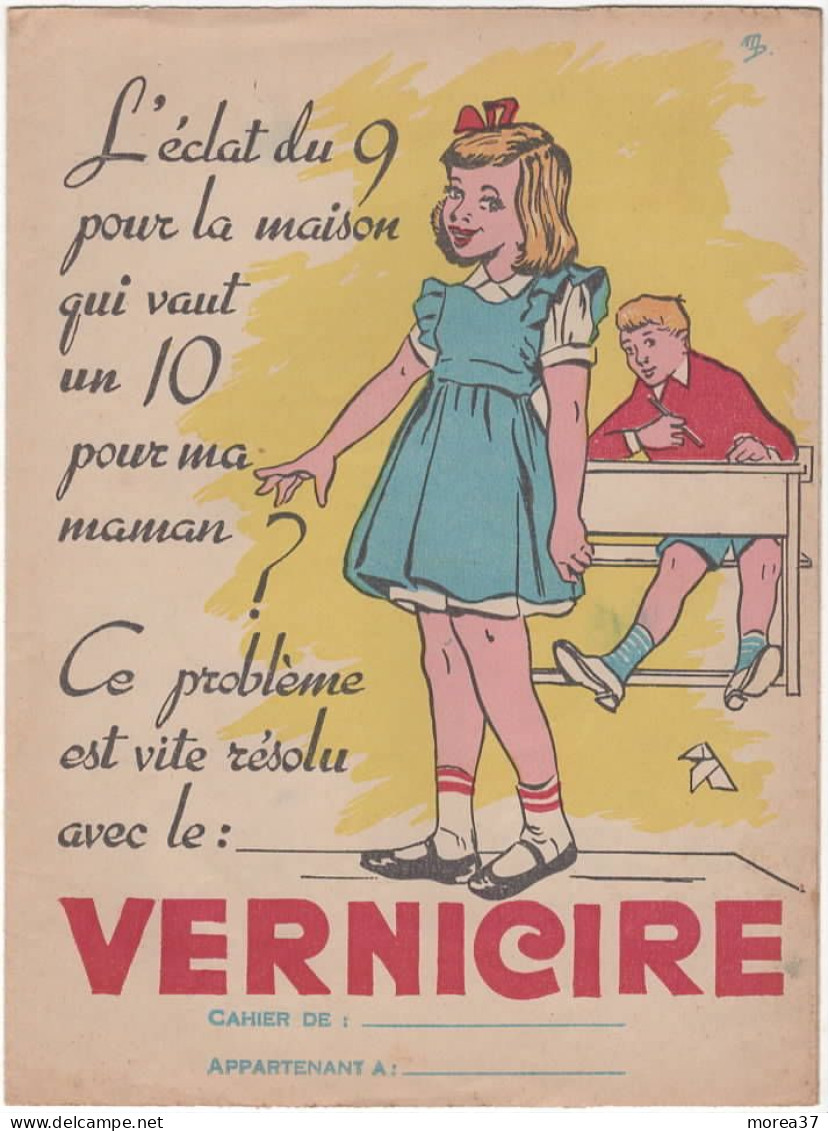 PROTEGE CAHIER   VERNICIRE   Au Dos Table De Multiplication - Protège-cahiers