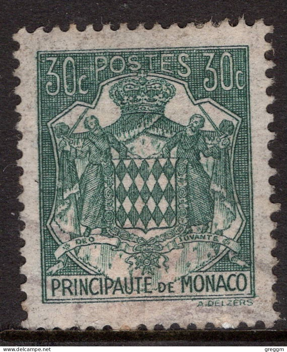 Monaco 1941 Single Stamp Coat Of Arms In Fine Used - Gebraucht