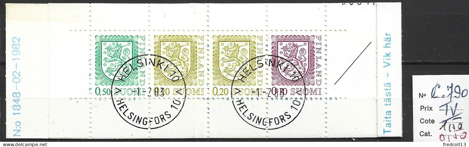 FINLANDE C 790 II Oblitéré Côte 1.50 € ( 1982 ) - Carnets