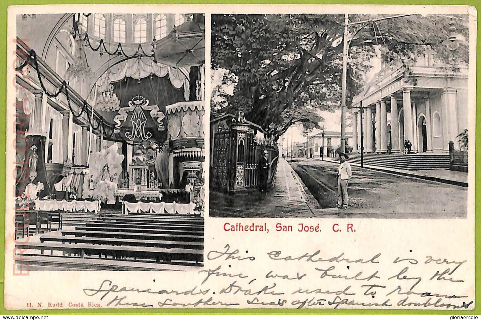 Aa6135 - COSTA RICA - Vintage Postcard - San Jose - Cathedral - 1908 - Costa Rica