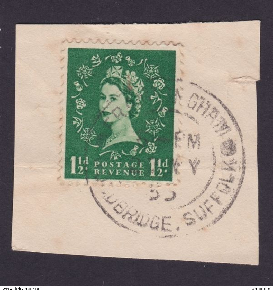 GB QE2 1 1/2d - USED On Piece @E3203 - Usati