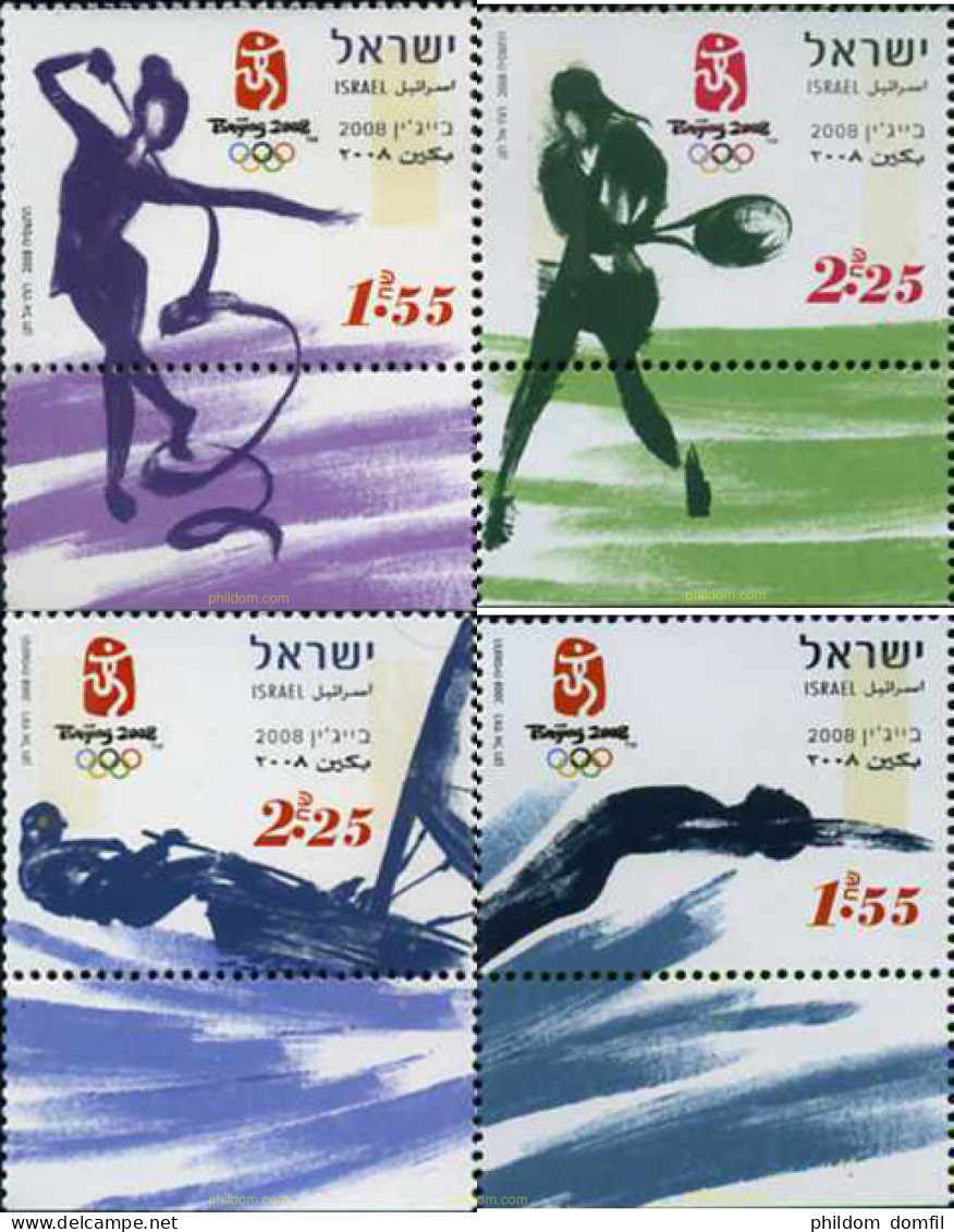 328942 MNH ISRAEL 2008 29 JUEGOS OLIMPICOS VERANO PEKÍN 2008 - Nuevos (sin Tab)