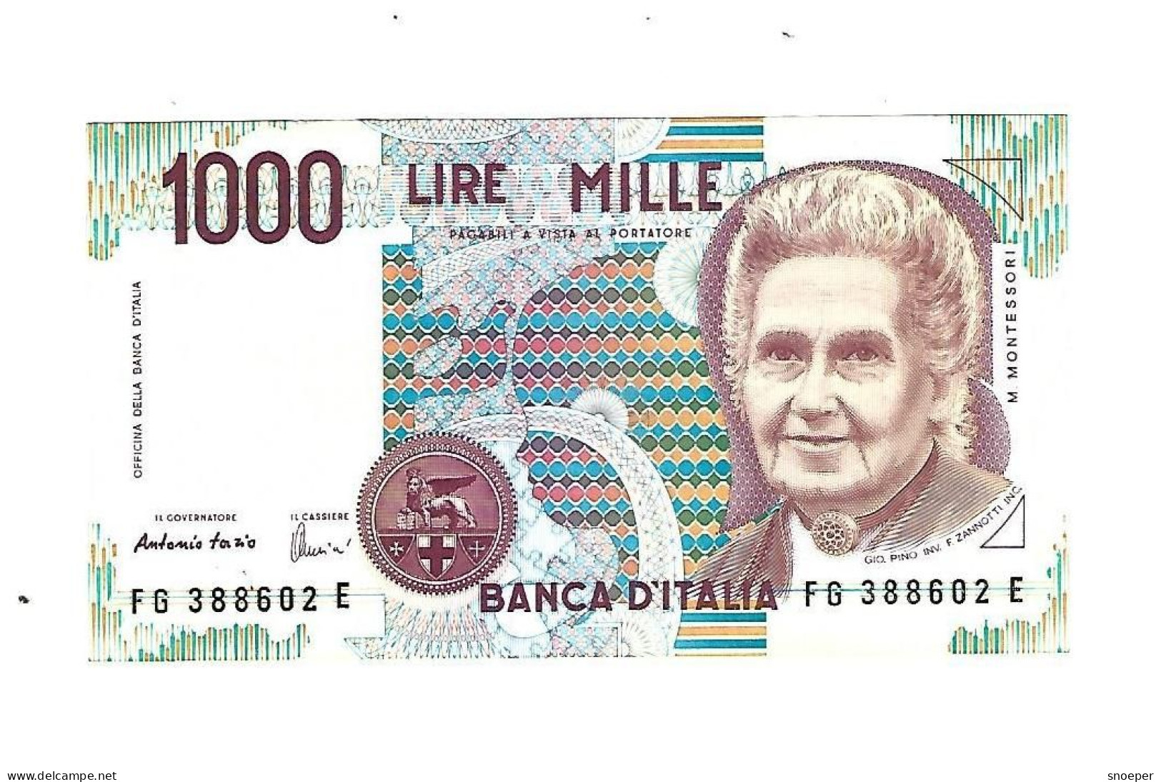 Italy 1000 Lire 1990   114c - 1000 Liras