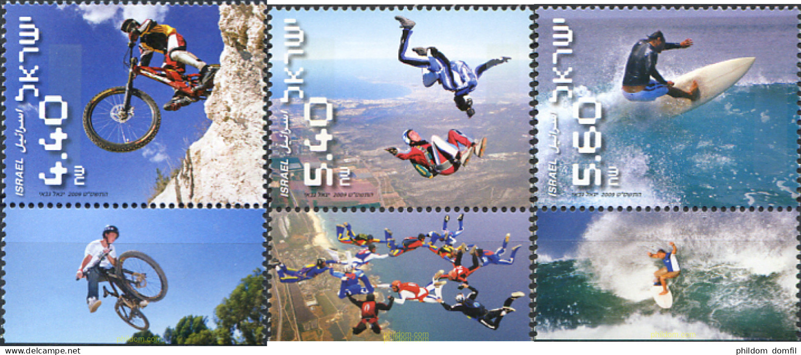 328959 MNH ISRAEL 2009 DEPORTES DE RIESGO - Nuevos (sin Tab)