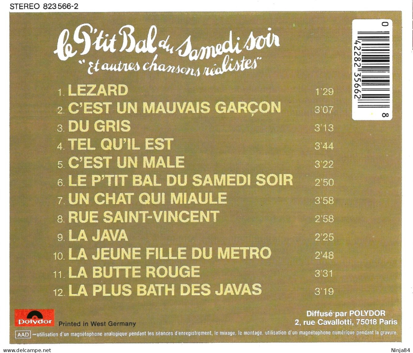 CD Renaud   "  Le P'tit Bal Du Samedi Soir  " - Other - French Music