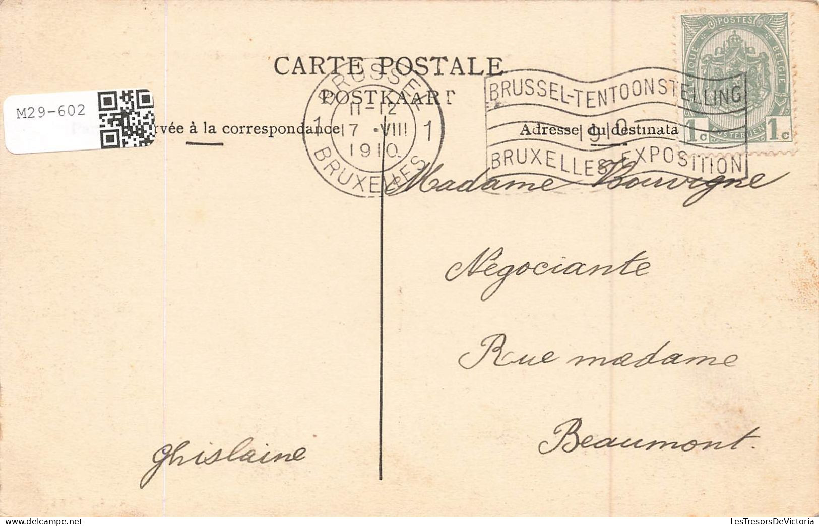 BELGIQUE - Bruxelles - Exposition Universelle De 1910 - Vue Sur Les Pavillons Monégasque - Carte Postale Ancienne - Exposiciones Universales