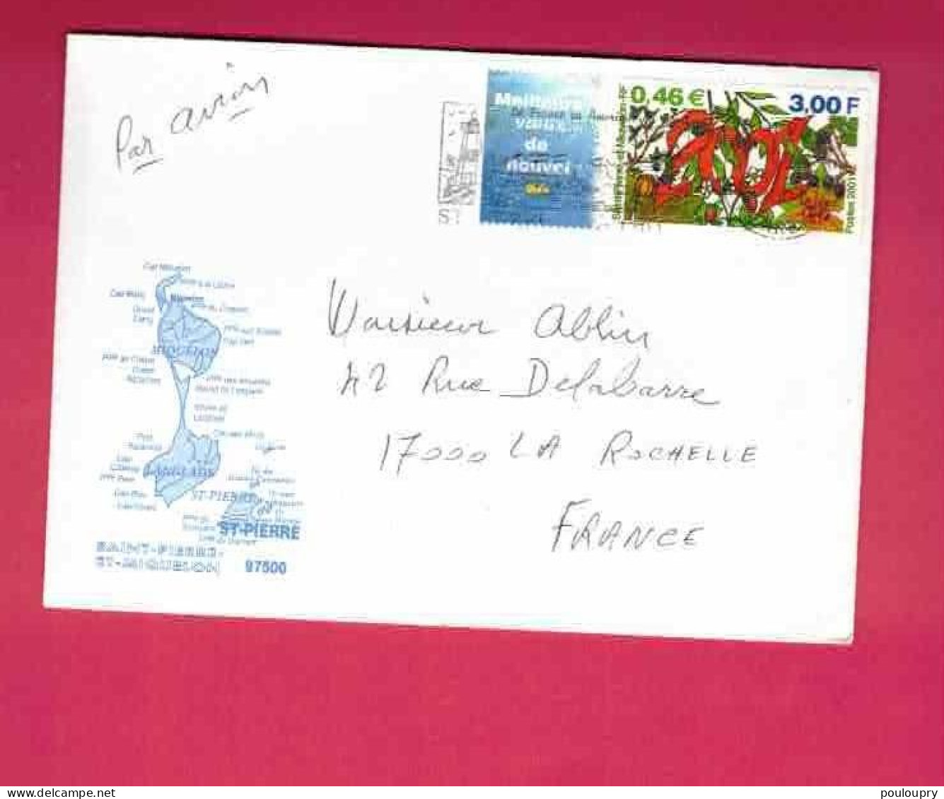 Lettre De 2001 Pour La France - YT N° 737 - Meilleurs Voeux - Covers & Documents