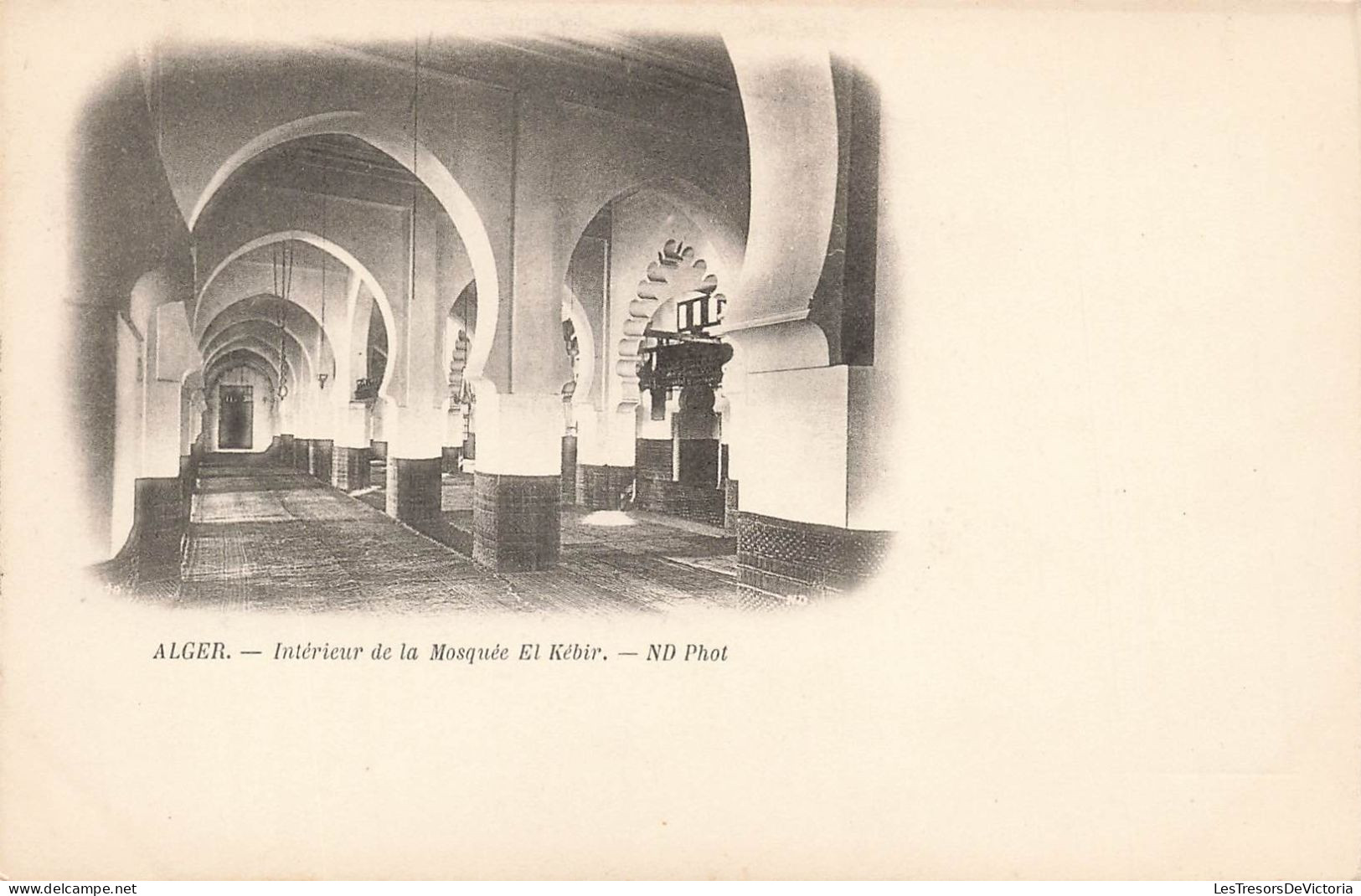 ALGERIE -+ Alger - Intérieur De La Mosquée El Kébir - ND Phot -  Carte Postale Ancienne - Alger