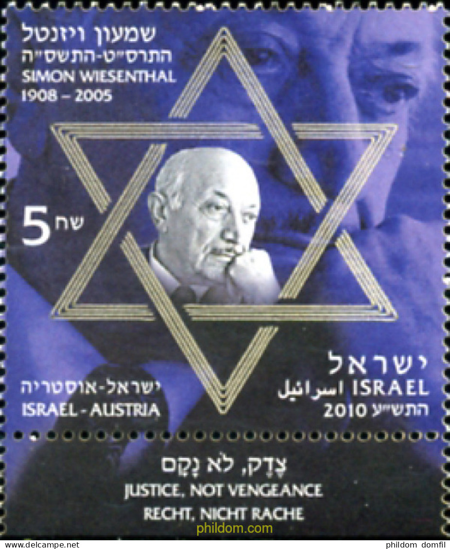 329059 MNH ISRAEL 2010 PERSONALIDAD - Nuevos (sin Tab)