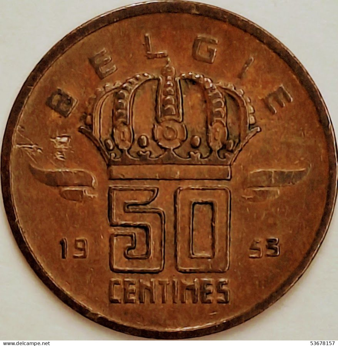 Belgium - 50 Centimes 1953, KM# 145 (#3090) - 50 Cents