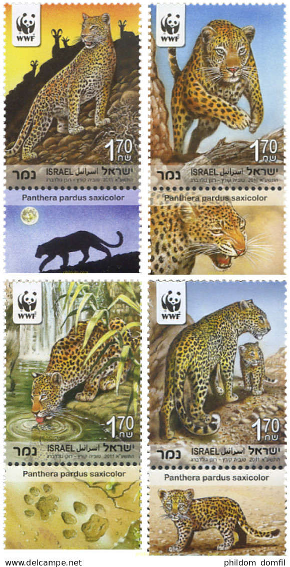 321040 MNH ISRAEL 2011 FAUNA - LEOPARDO - Unused Stamps (without Tabs)