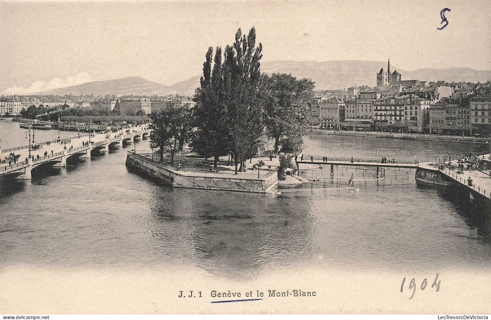 SUISSE - Vue Sur Genève Et Le Mont Blanc - Carte Postale Ancienne - Genève