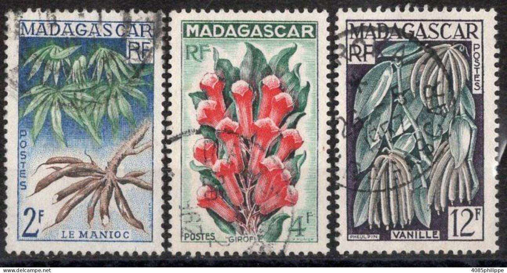MADAGASCAR Timbres-Poste N° 332 à 334 Oblitérés TB Cote : 1€50 - Oblitérés
