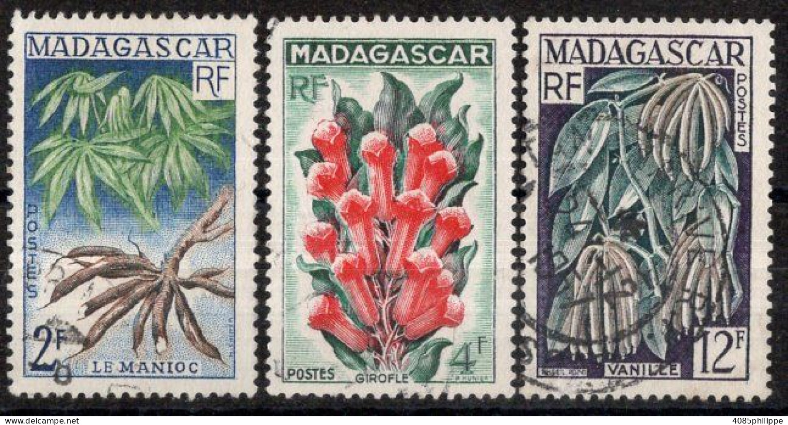 MADAGASCAR Timbres-Poste N° 332 à 334 Oblitérés TB Cote : 1€50 - Gebraucht