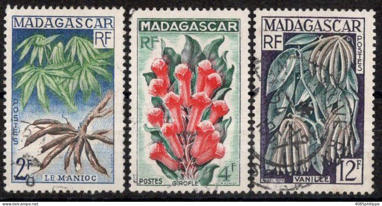 MADAGASCAR Timbres-Poste N° 332 à 334 Oblitérés TB Cote : 1€50 - Oblitérés