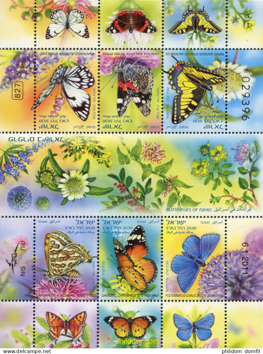 259682 MNH ISRAEL 2010 MARIPOSAS - Unused Stamps (without Tabs)