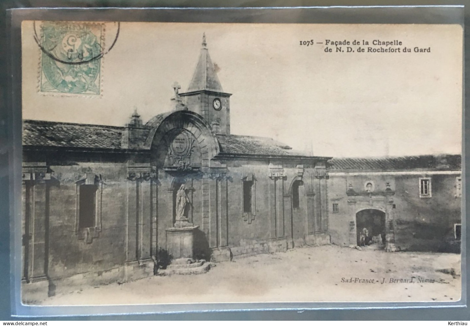 Rochefort-du-Gard - Façade De La Chapelle De N.D. De Rochefort-du-Gard. Circulée 1905 - Rochefort-du-Gard