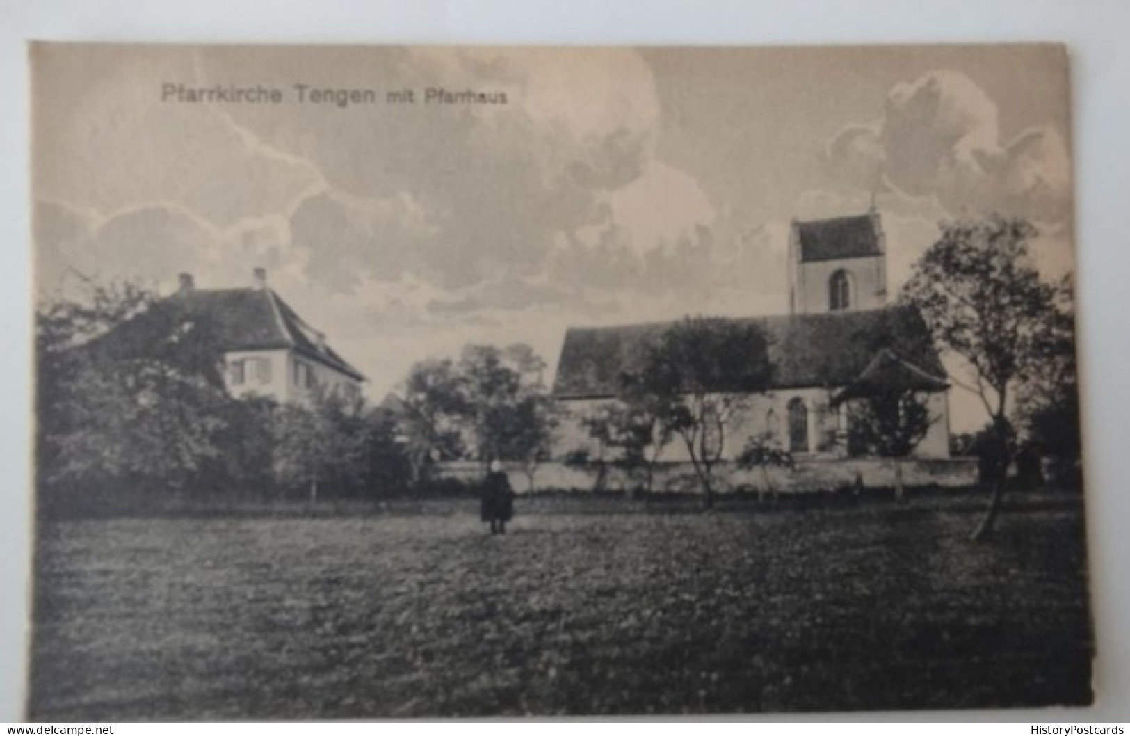 Tengen Im Hegau, Pfarrkirche Mit Pfarrhaus,Pfarrer,  1910 - Singen A. Hohentwiel