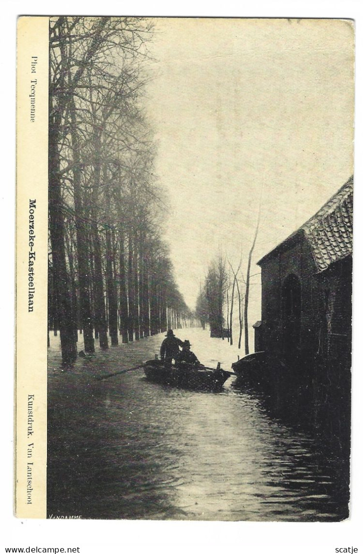 Moerzeke - Kasteellaan.   -   Overstroming Van Maart 1906 - Hamme