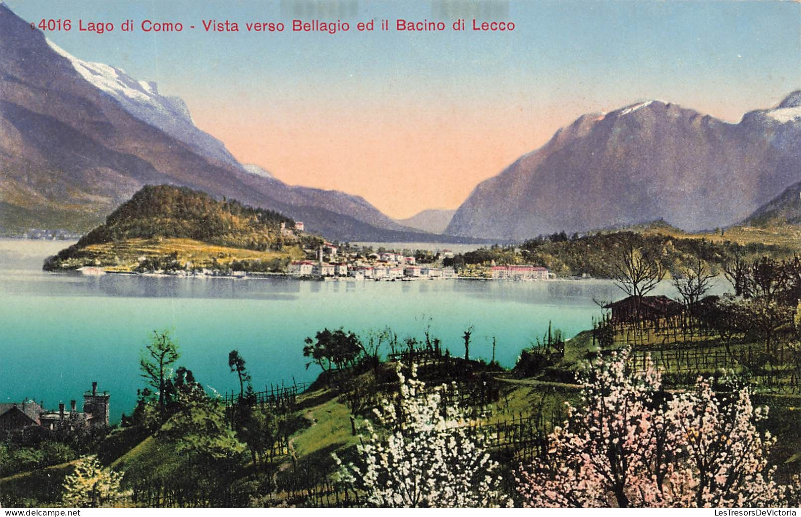 ITALIE - Lago Di Como - Vista Verso Bellagio Ed Il Bacino Di Lecco - Carte Postale Ancienne - Como