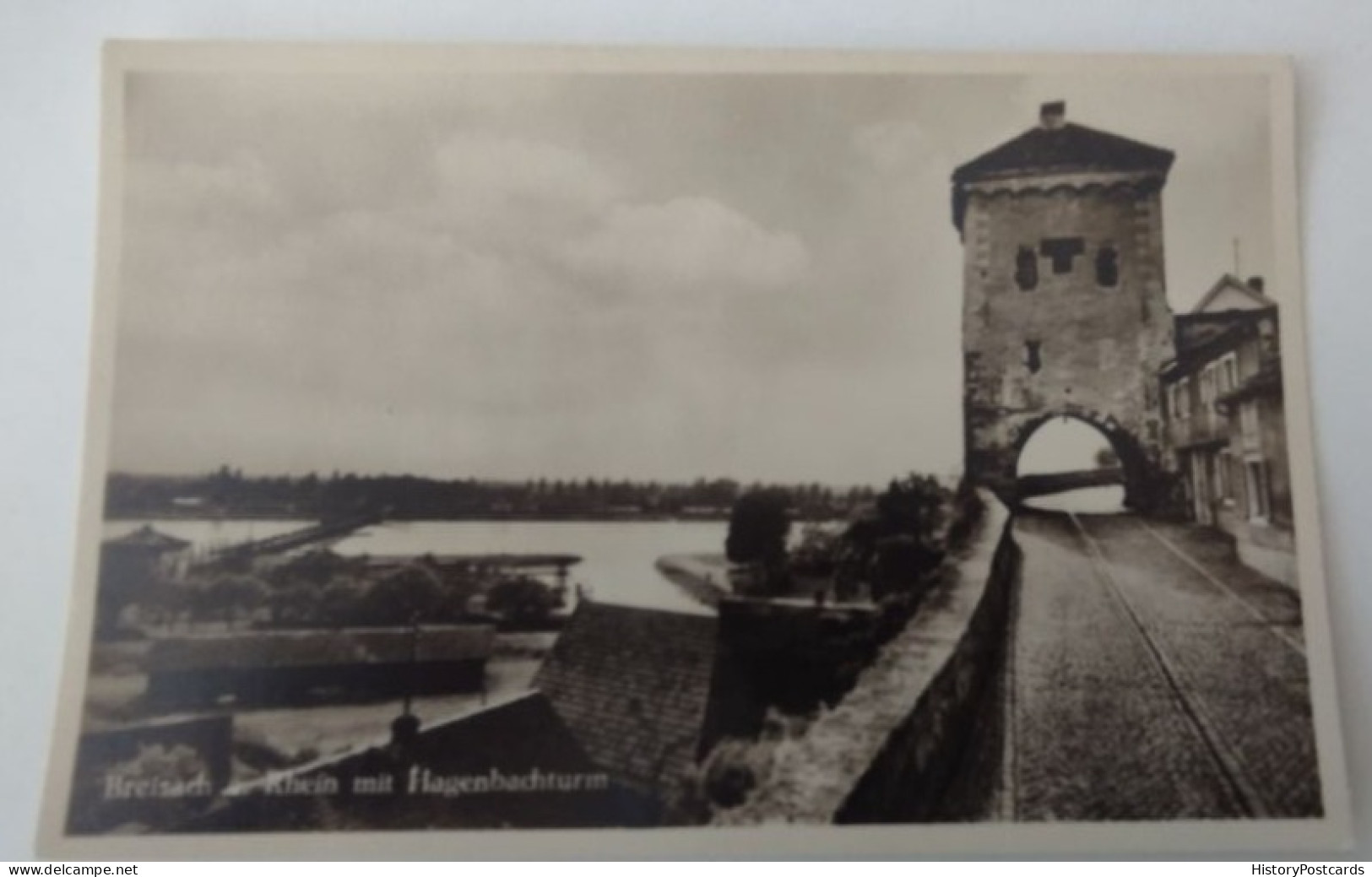 Breisach Am Rhein Mit Hagenbachturm, Pontonbrücke, 1925 - Breisach