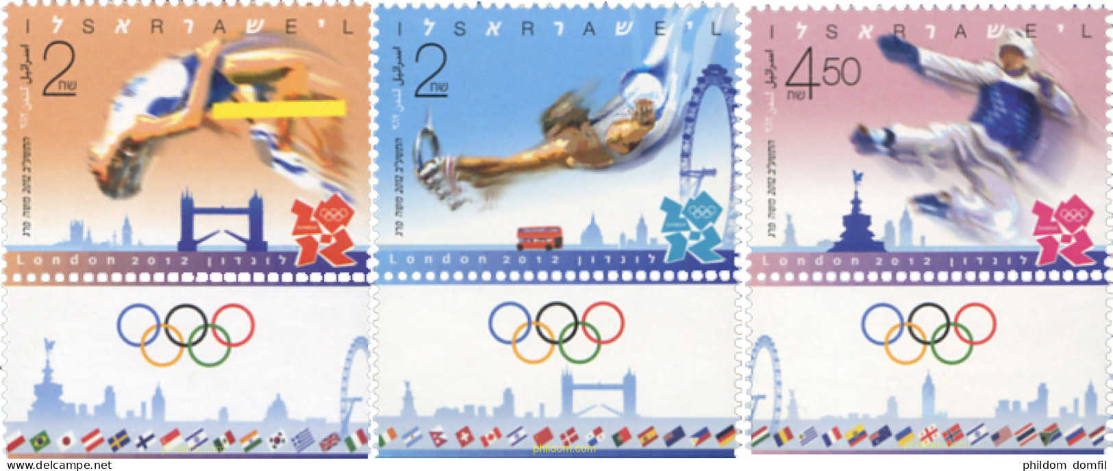 329217 MNH ISRAEL 2012 30 JUEGOS OLIMPICOS DE VERANO LONDRES 2012 - Ongebruikt (zonder Tabs)