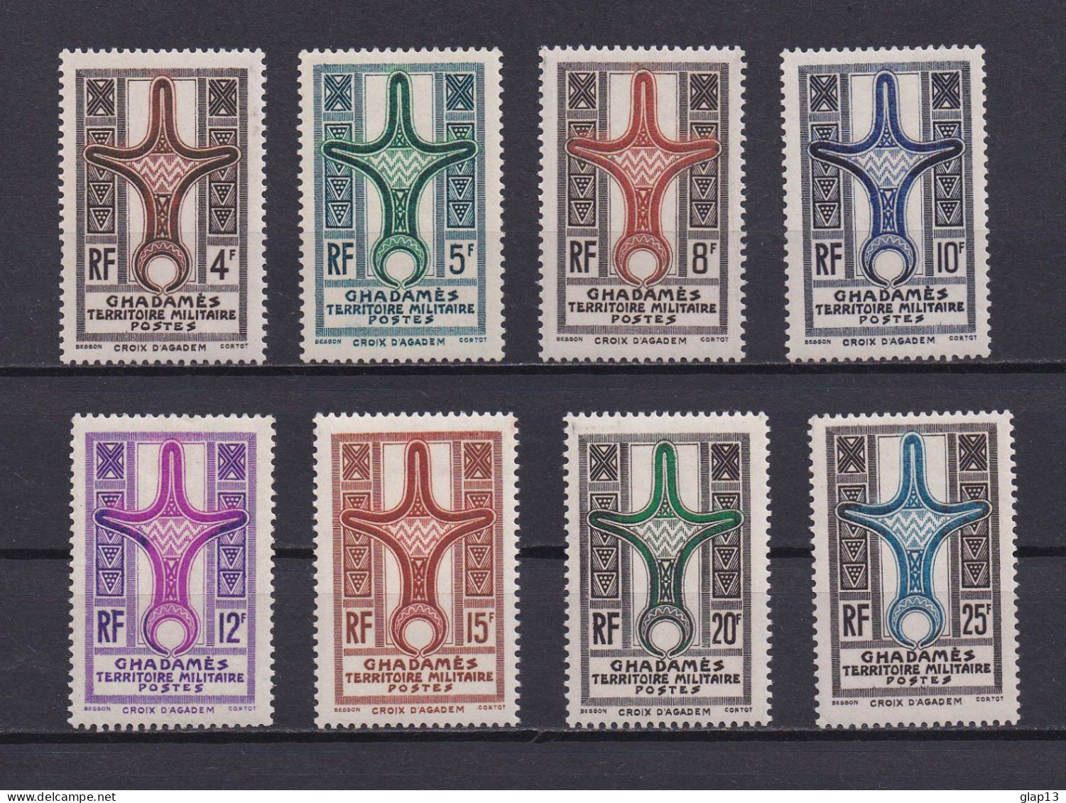 GHADAMES 1949 TIMBRE N°1/8 NEUF** CROIX D'AGADES - Nuevos