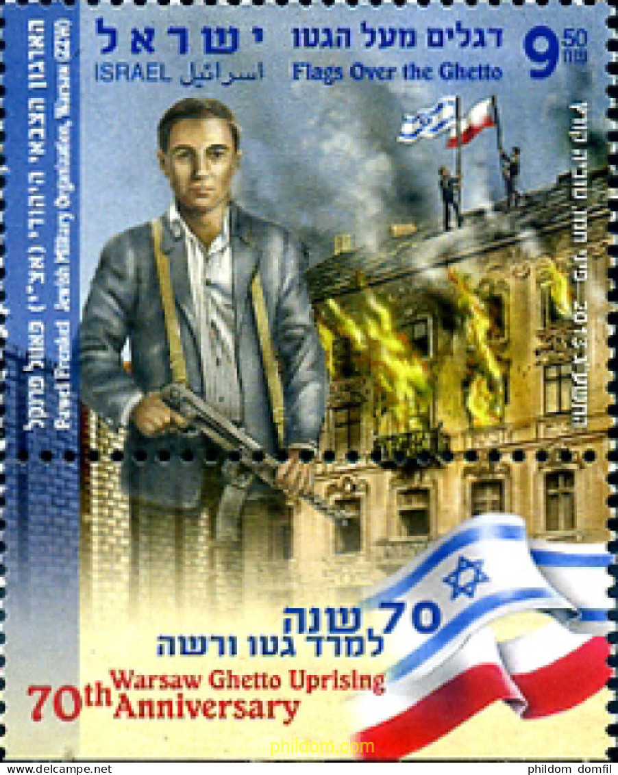 329289 MNH ISRAEL 2013 70 ANIVERSARIO DEL LEVANTAMIENTO DEL GUETO DE VARSOVIA - Neufs (sans Tabs)