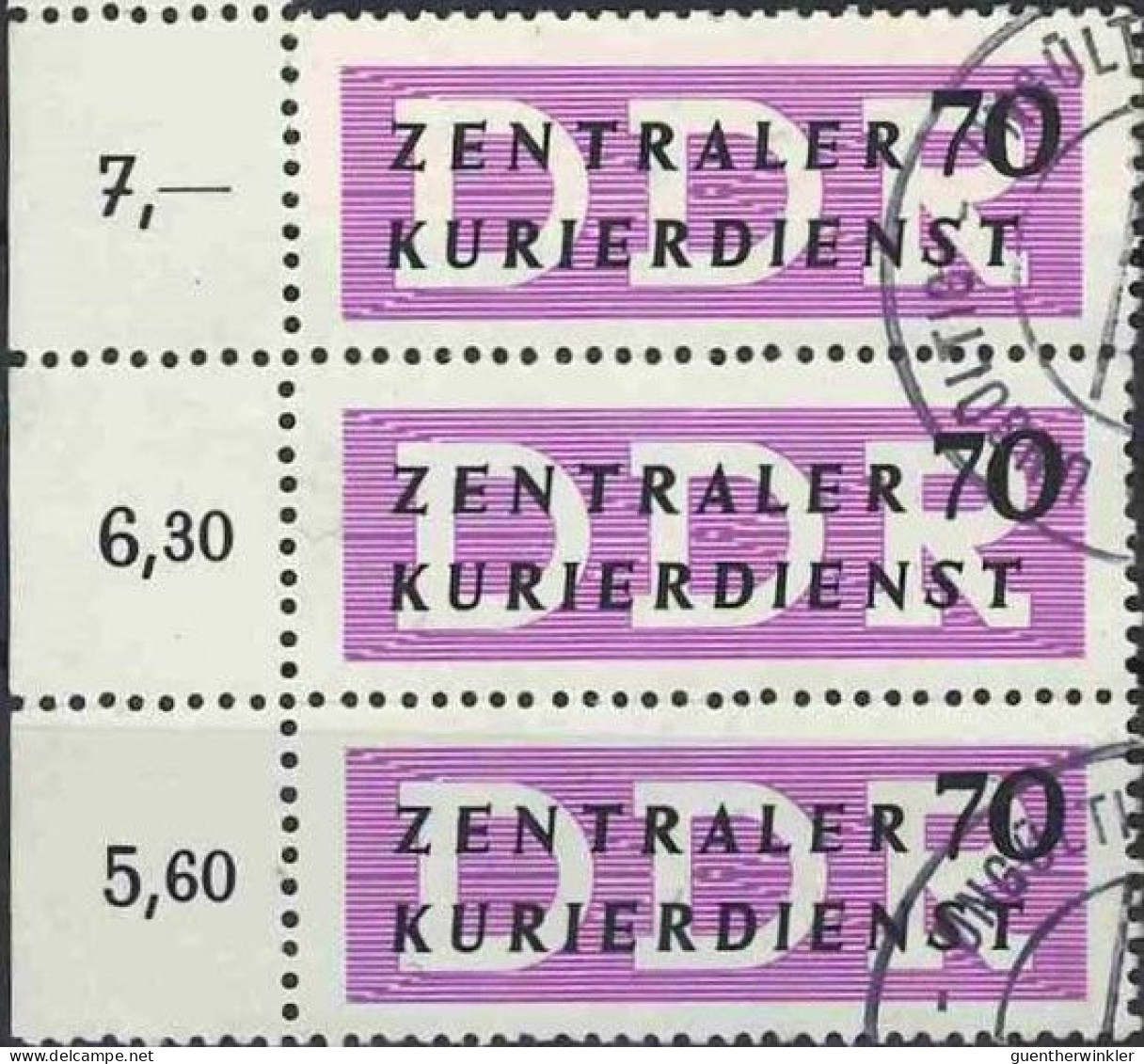 DDR "Zentraler Kurierdienst" Gestempelt - Centrale Postdienst