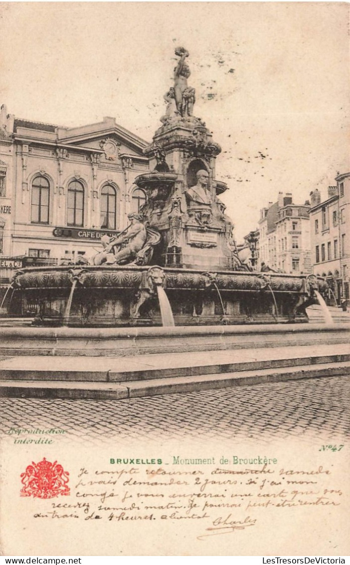 BELGIQUE - Bruxelles - Monument De Bouckère - Carte Postale Ancienne - Other & Unclassified