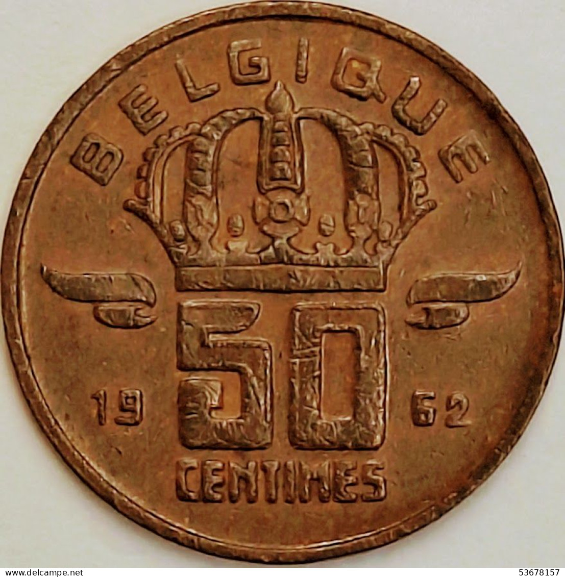 Belgium - 50 Centimes 1962, KM# 148.1 (#3091) - 50 Cent