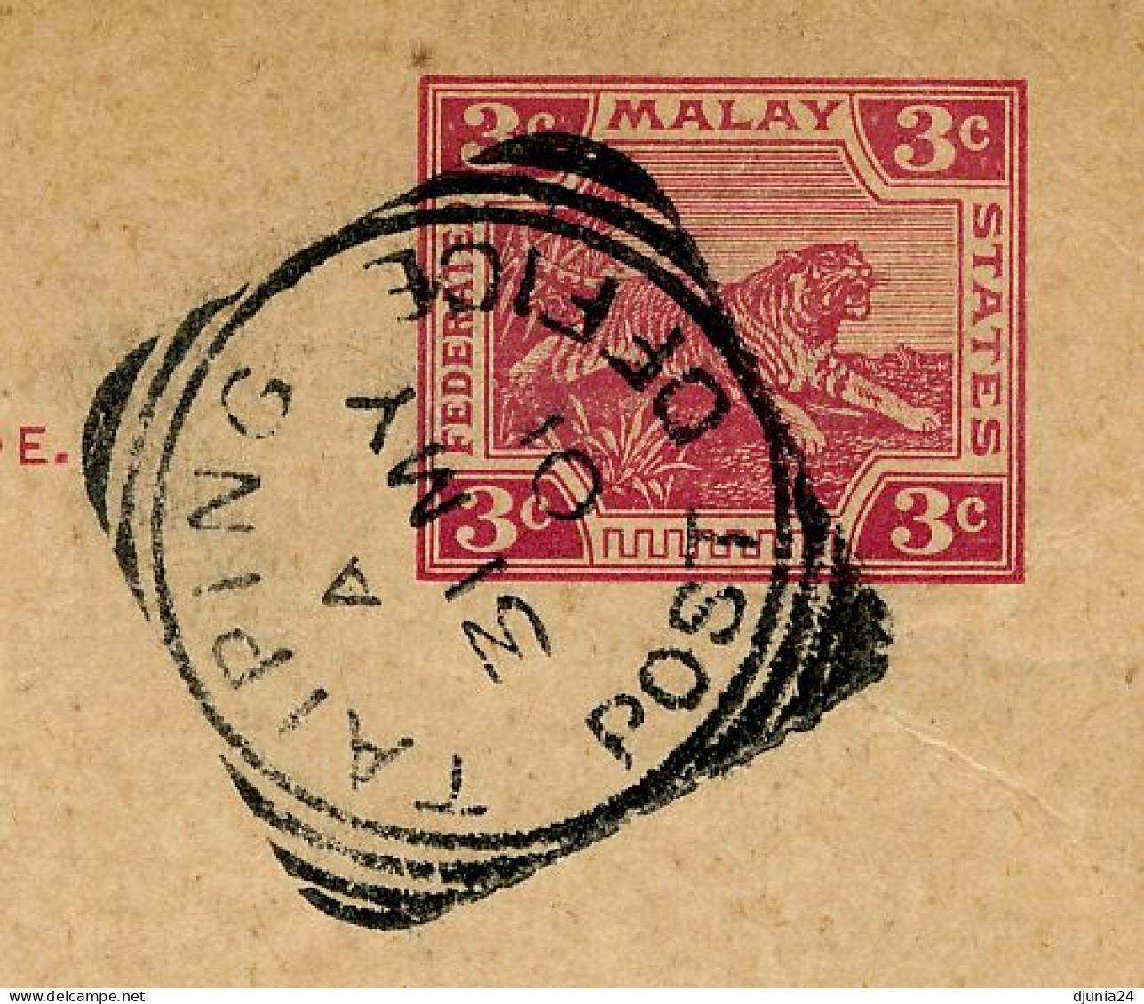 BF0116 / MALAYA / TEIPING (Perak)  -  1901 , Post Card To Dresden / Germany  -  Ascher 2 - Federated Malay States