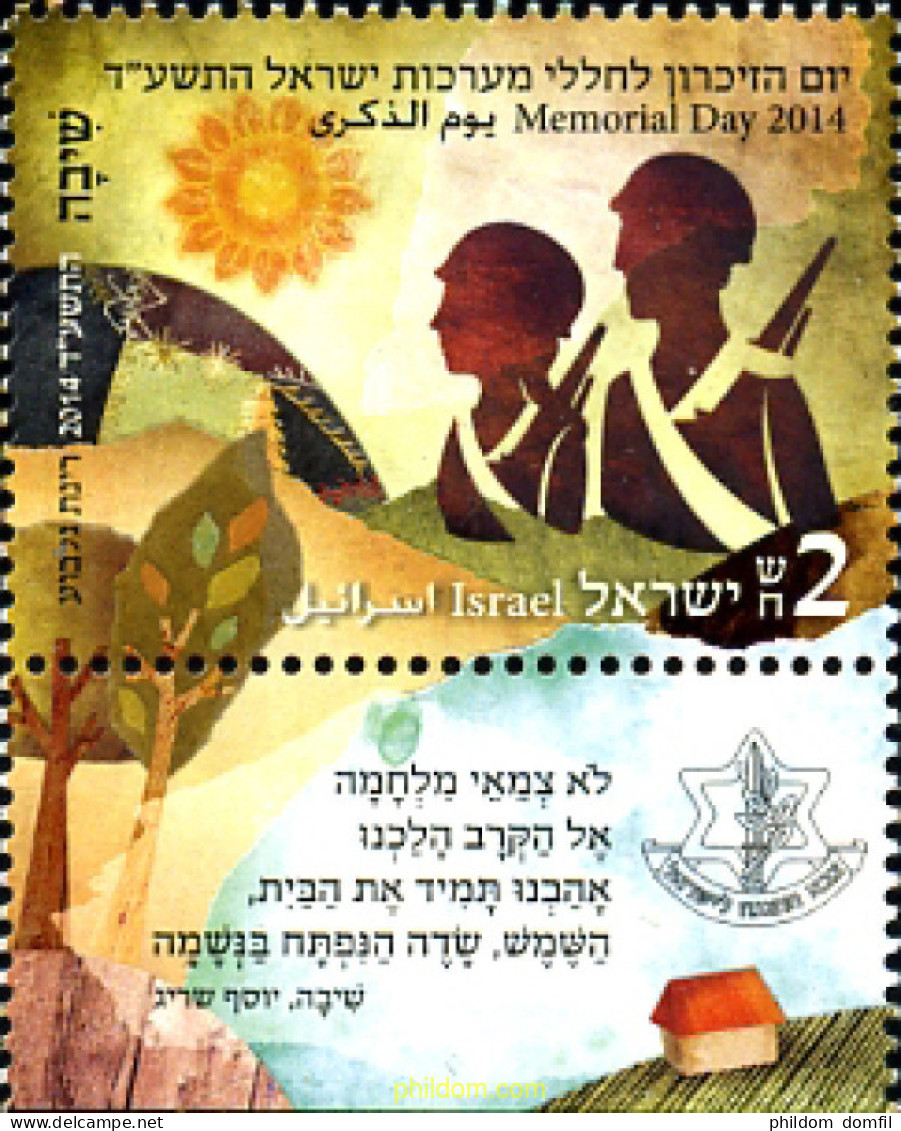 329323 MNH ISRAEL 2014 DIA MEMORIAL - Unused Stamps (without Tabs)