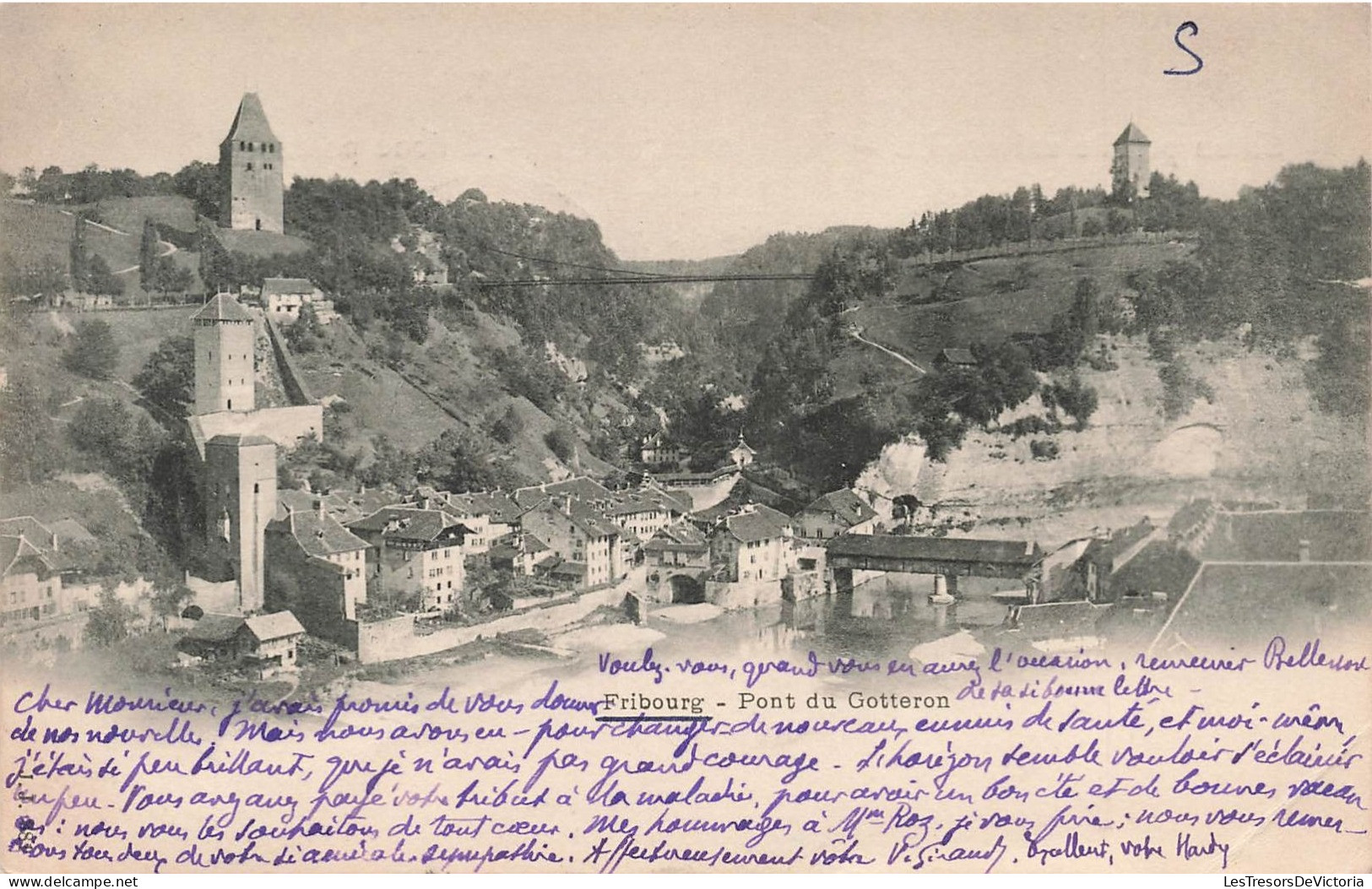 SUISSE - Fribourg - Pont Du Gotteron - Carte Postale Ancienne - Fribourg