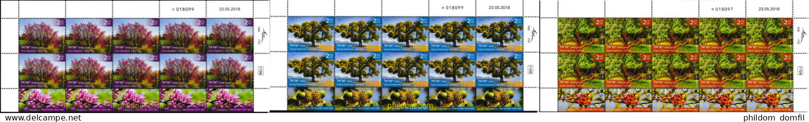 602521 MNH ISRAEL 2018 ARBOLES DE ISRAEL - Ongebruikt (zonder Tabs)