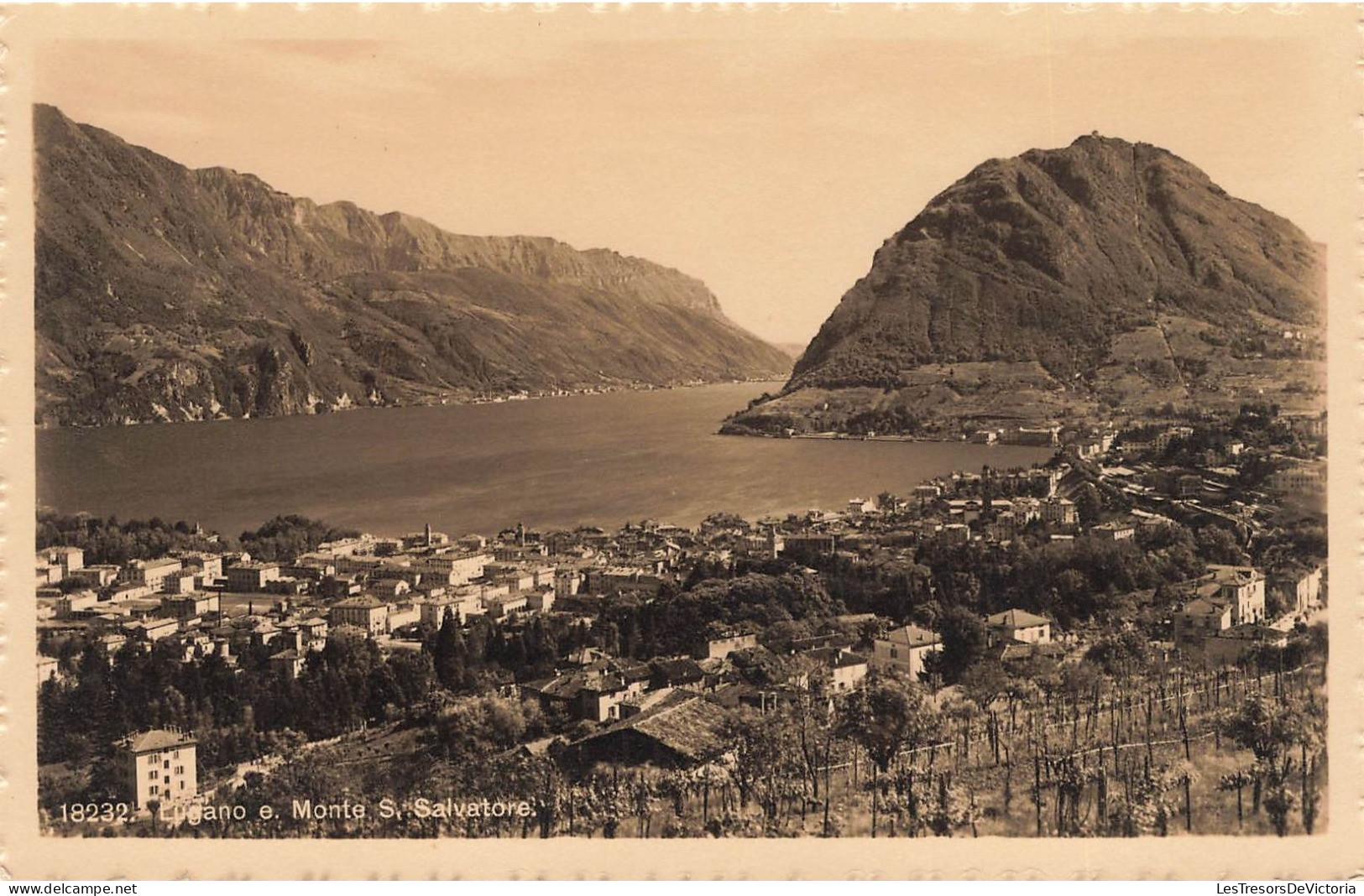 SUISSE - Lugano E Monte S Salvatore - Carte Postale Ancienne - Lugano