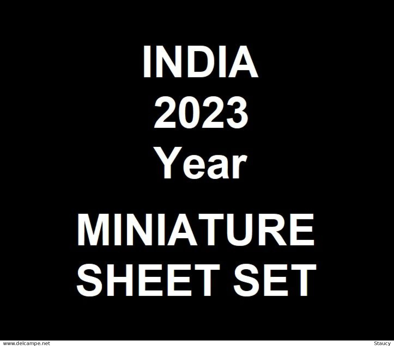 India 2023 Complete Year Collection of 11 MS / SS MNH year Pack as per scan RARE to get