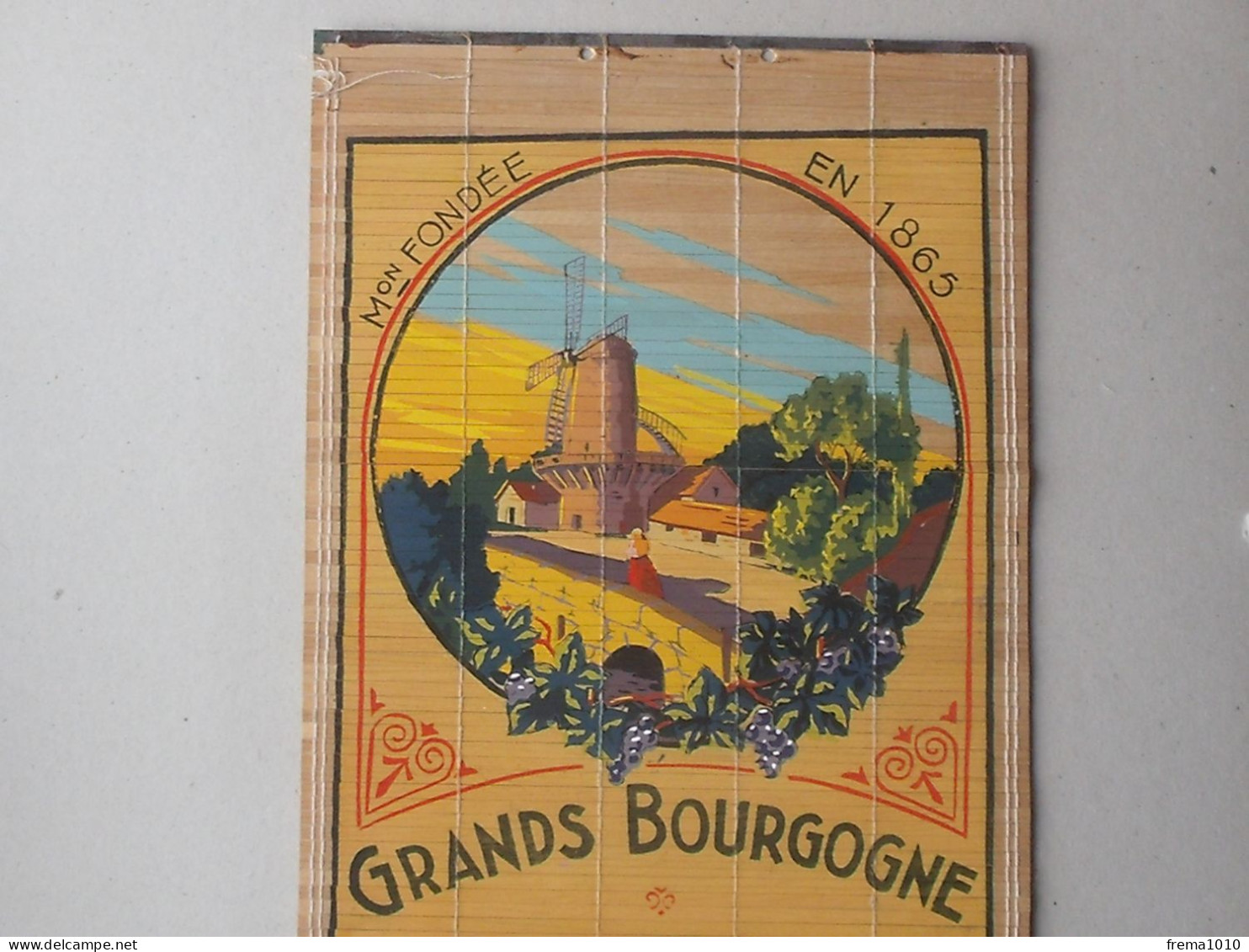 ROMANECHE-THORENS CHENAS: Store Publicitaire Ancien VIN MOULIN A VENT Bourgogne MACONNAIS Propr. JAMBON 1865 ROQUIN - Alcolici