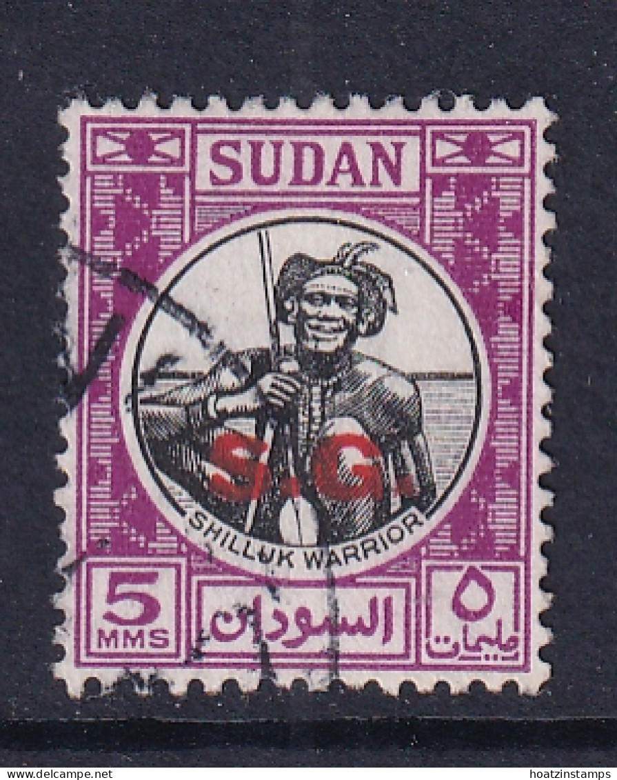 Sdn: 1951/62   Official - Pictorial  'S.G.'  OVPT   SG O71    5m  Black & Purple  Used  - Soudan (...-1951)