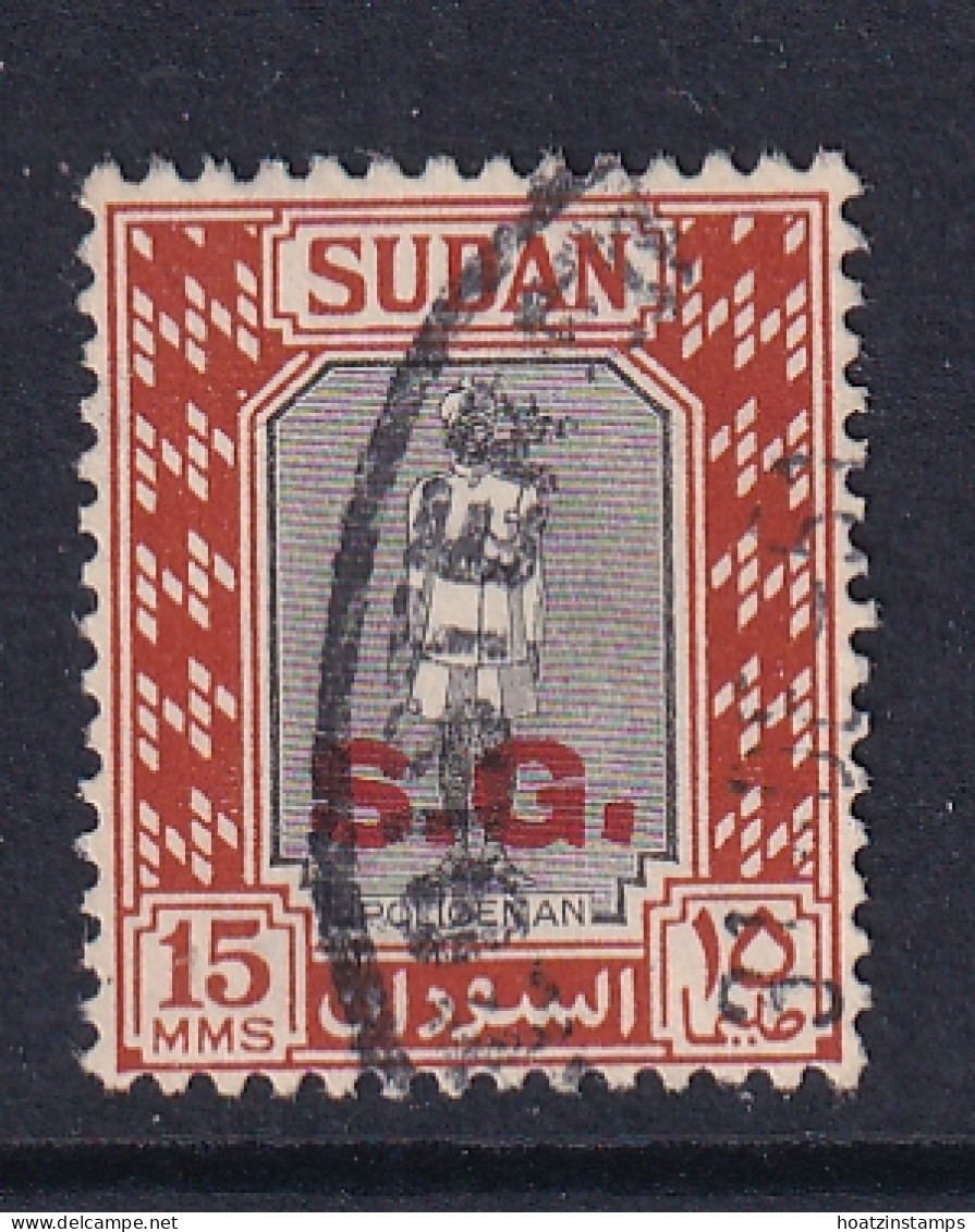 Sdn: 1951/62   Official - Pictorial  'S.G.'  OVPT   SG O73    15m   Black & Chestnut   Used  - Soudan (...-1951)