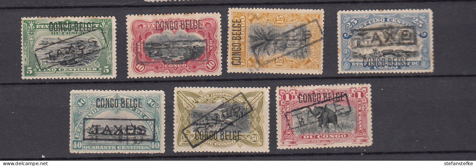 Congo Ocb Nr:  TX17 - TX23 * MH  (zie  Scan) Taches De Rouille - Unused Stamps