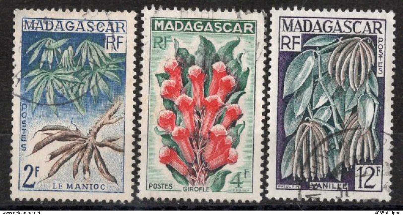 MADAGASCAR Timbres-Poste N° 332 à 334 Oblitérés TB Cote : 1€50 - Usati