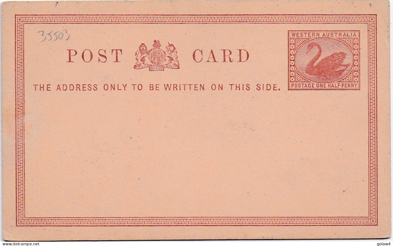 35503# WESTERN AUSTRALIA CYGNE NOIR SWAN CARTE POSTALE ENTIER POSTAL POST CARD GANZSACHE STATIONERY - Lettres & Documents