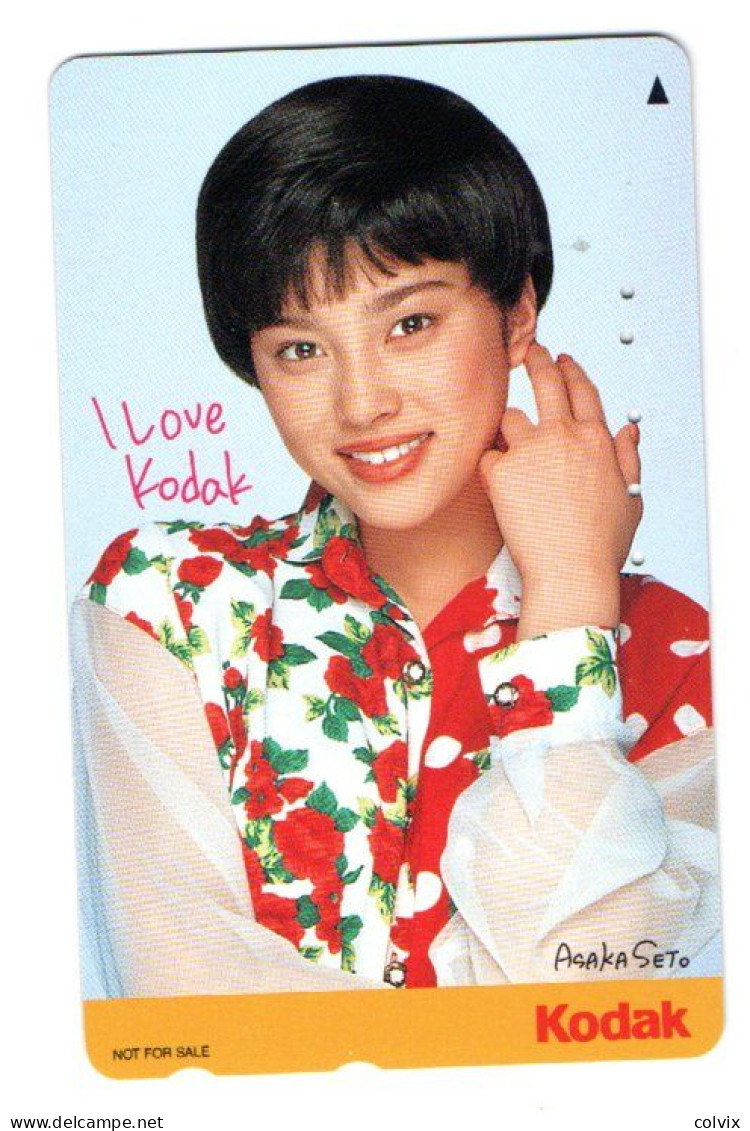 TELECARTE JAPON KODAK PHOTO FEMME ASAKA SETO - Advertising