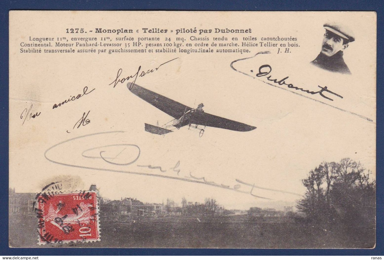 CPA Aviation Signature Autographe De Dubonnet écrite - Deportivo
