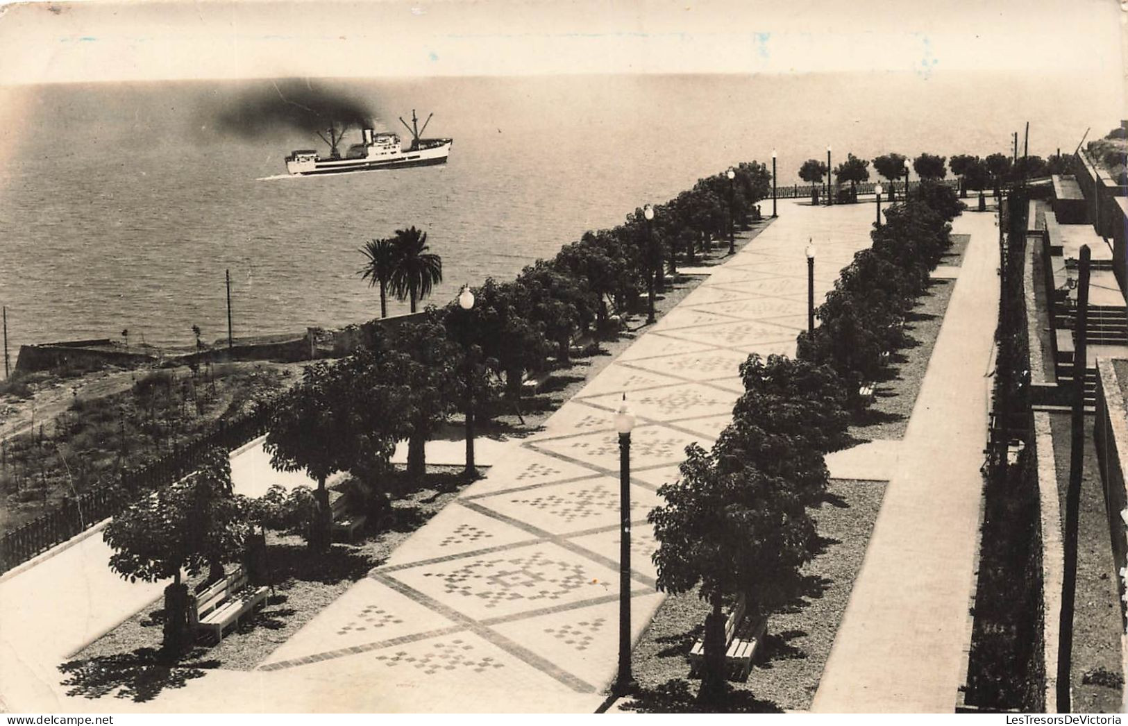 ESPAGNE - Tarragona - Promenade Du Mirador, Au Fond La Mer - Paseo Del Mirador; Al Fondo, El Mar - Carte Postale - Tarragona