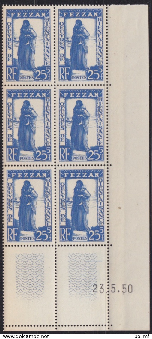 2 Blocs De 6 Coins Datés Des N° 54 Et 55 "La Charité Et La Mère Et Son Enfant", ** - Unused Stamps