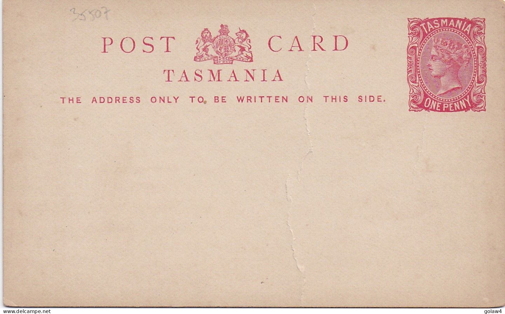 35507# TASMANIA CARTE POSTALE ENTIER POSTAL POST CARD GANZSACHE STATIONERY - Cartas & Documentos