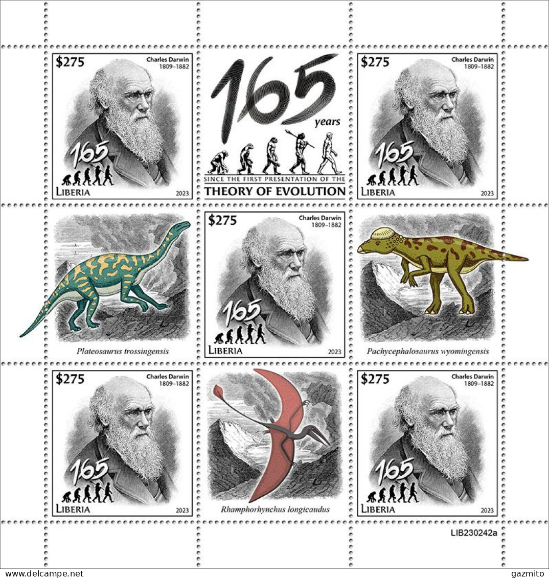 Liberia 2023, Darwin, Dinosaurs, BF - Natuur