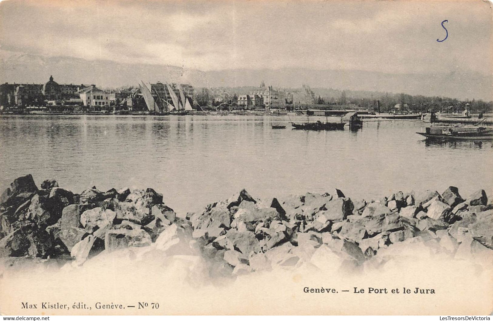 SUISSE - Genève - Le Port Et Le Jura - Bateaux - Dos Non Divisé - Carte Postale Ancienne - Genève